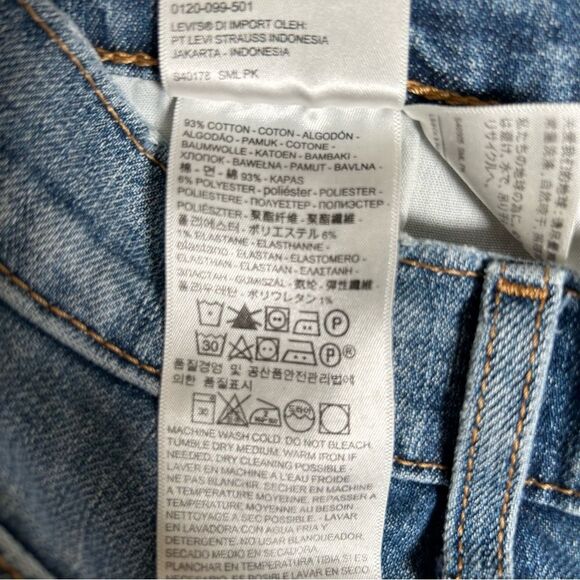 Levi's Women's Wedgie Skinny Jeans Raw Hem Button Fly Size 29 - Picture 9 of 10